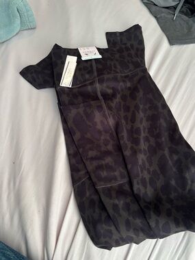 Victoria's Secret Dark Gray Leopard-Print Leggings